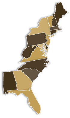 Eastern region highlighted map